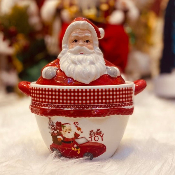 Santa Claus Candy Bowl for Christmas Decoration